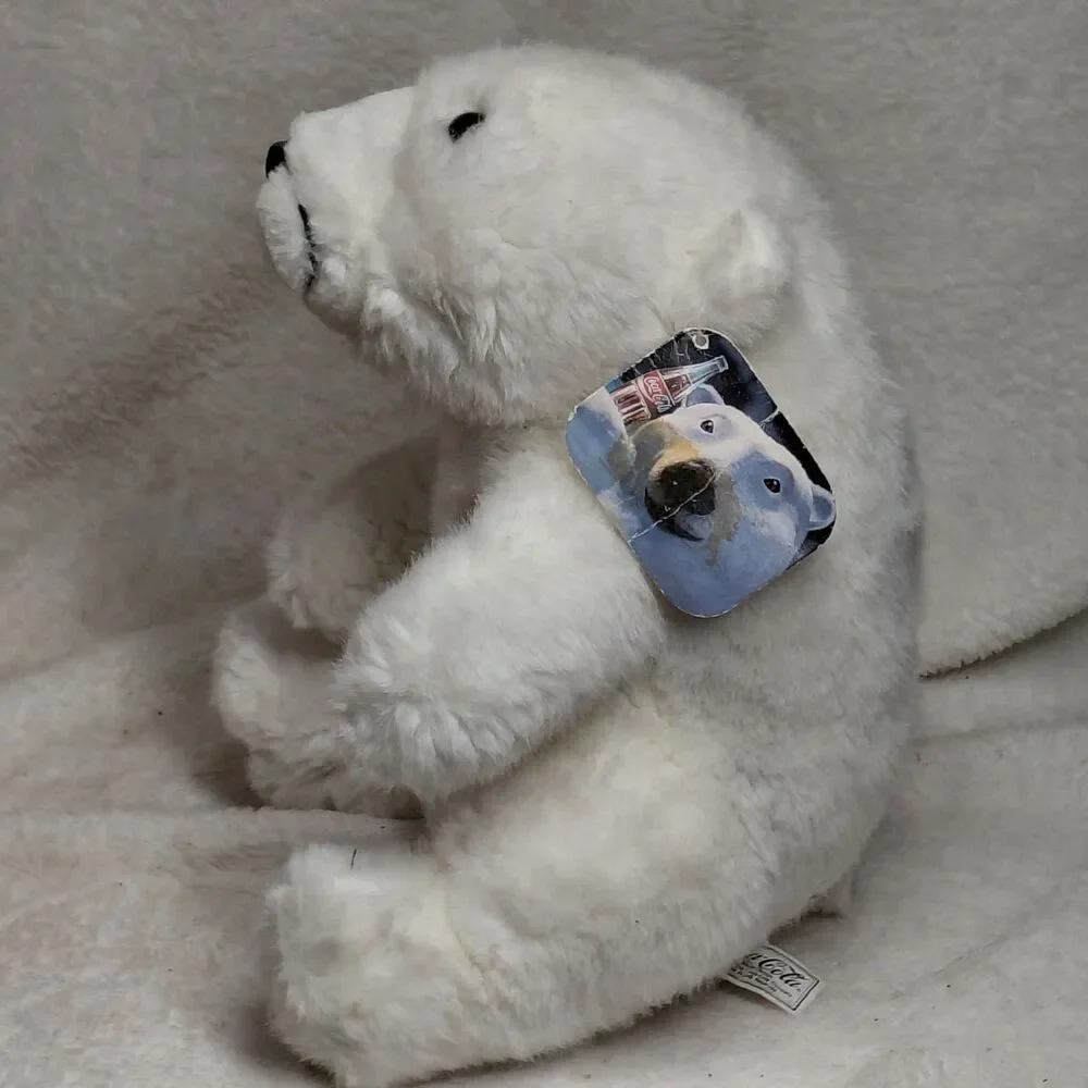 Vintage 1993 Coca-Cola Christmas Polar Bear Plush 7